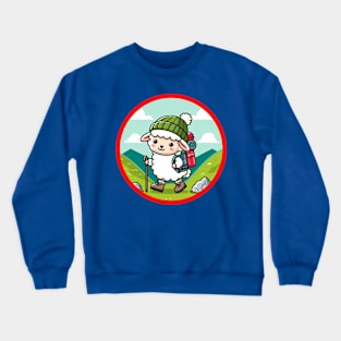 A hill walking Sheep Crewneck Sweatshirt